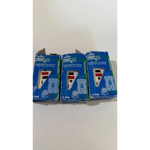 Lot of 3 Leviton Smartlock GFCI 15 Amp 125V Outlets White SB-B92-08599-11B